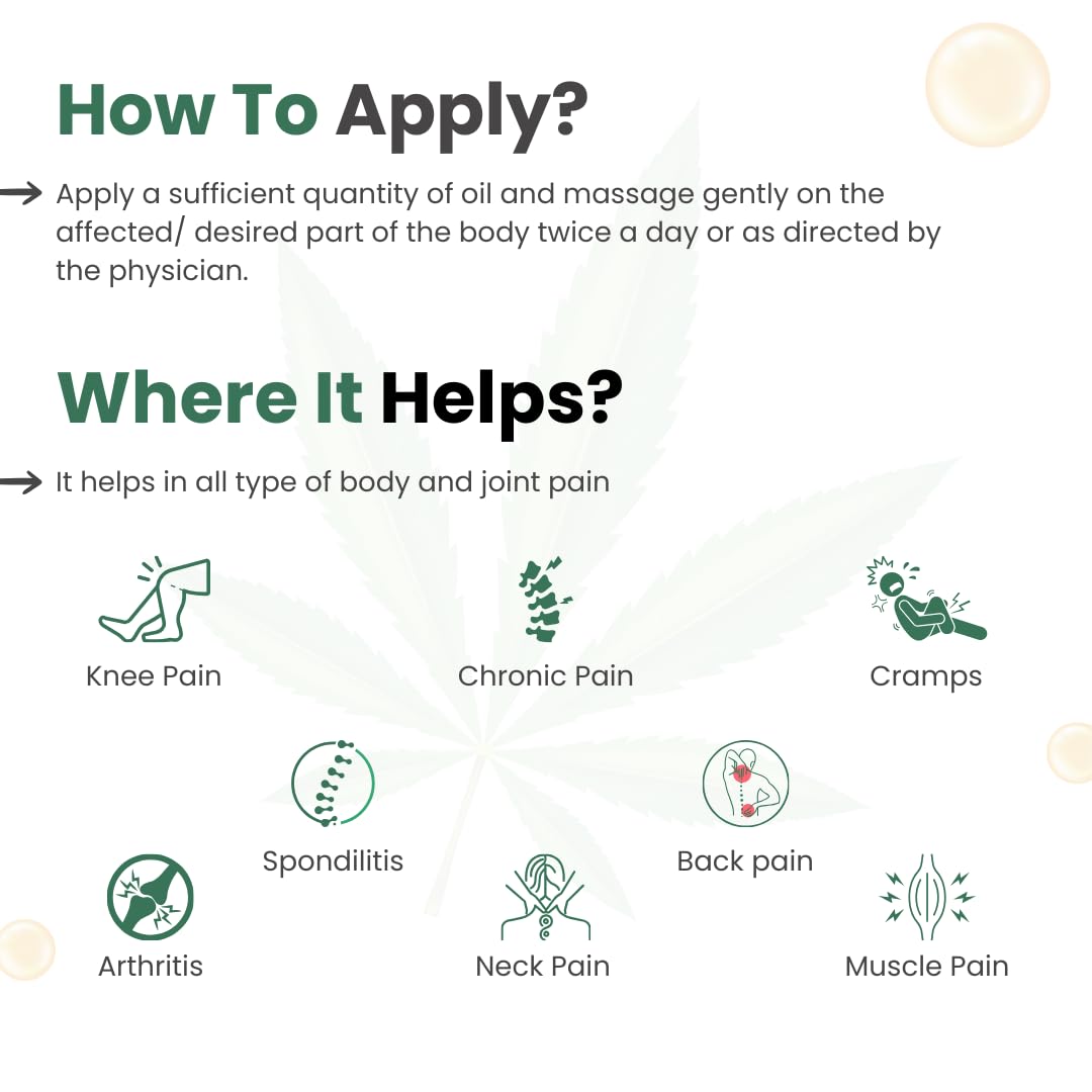 Hemp Pain Relief Massage Oil (50ml) - Image 5